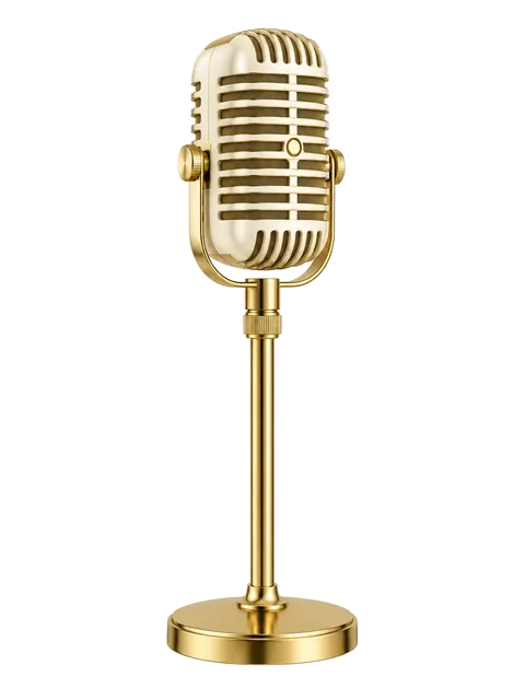 Vintage gold microphone